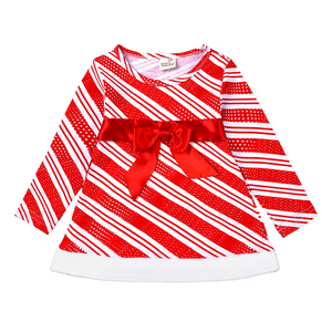 Completo Natalizio Rosso Stile Barretta di Cioccolato per Ragazze 2025, Set 2 Pezzi con Top a Maniche Lunghe e Pantaloni - Product Image 3