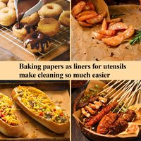 Papier d'emballage parchemin jetable personnalisable résistant à l'huile pour la cuisson au barbecue pour la restauration rapide à emporter et le papier de support pour aliments frits