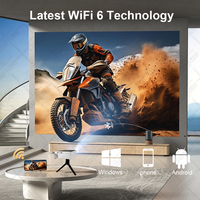 Mini projecteur intelligent portable LED 4K 1080P avec WiFi pour Android 11, 1000 lumens CVIA et haut-parleurs intégrés