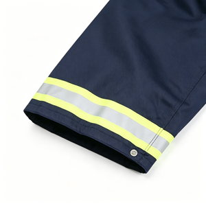 Navy Blue Men's Hi Vis Reflective Safety Jacket | Waterproof Quilted Padded Winter Work Coat Custom Logo - Product Image 5