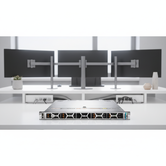 2026 PowerEdge R260 1U Rackmount Server Intel Processor 1.86-2.0GHz High Efficiency Small Business Use