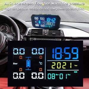 Năng lượng mặt trời TPMS Cảm biến áp suất lốp Đồng hồ đo áp suất Màn hình kỹ thuật số Hệ thống giám sát áp suất lốp ô tô Cảnh báo nhiệt độ - Product Image 6