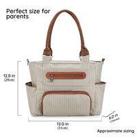 Large Capacity Multifunction Travel Tote Set Polyester for Mommy Bag with Stroller & Baby Storage Caddy