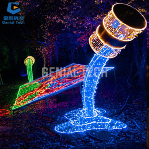 งานเทศกาลแสงสีกลางแจ้ง SGML39 ตกแต่งสวนสนุก ประติมากรรมแสงแบบอินเทอร์แอคทีฟ เครื่องดนตรี โคมไฟเทศกาล - Product Image 2