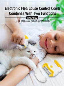 Aosion แปรงกำจัดขนไฟฟ้าแบบพกพาขนาดเล็กแปรงทำความสะอาดขนนุ่มสำหรับสุนัขและแมวสัตว์เลี้ยง - Product Image 3