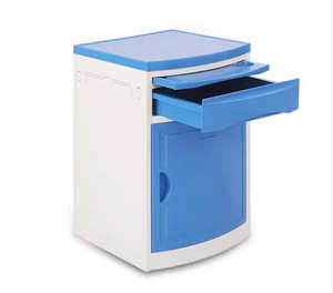 Table de chevet mobile en plastique ABS pour hôpital, mobilier médical économique pour clinique, armoire de chevet avec grande capacité de rangement - Product Image 1