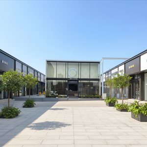 Club-house moderne en conteneurs préfabriqués à deux étages pour terrain de tennis - Product Image 1