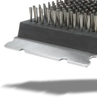 Brosse à gril en acier inoxydable avec manche en bois résistant à la chaleur pour barbecue, nettoyeur de gril extérieur - Nettoyeur de barbecue