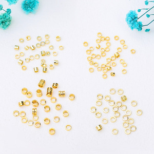 18K Gold Plated <b>Copper</b> Round Spacer Beads 14K Gold Plated Simple Loose Beads For <b>Bracelet</b> Making DIY Jewelry Accessories - Product Image 2