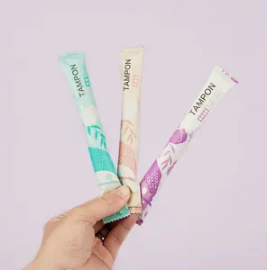 Tampons hygiéniques pour femmes tampons applicateurs en coton biologique à absorption