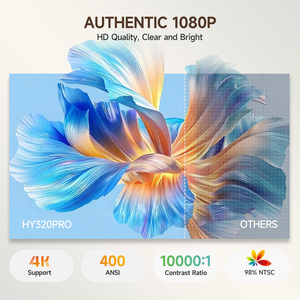Projecteur intelligent 1080P avec mise au point automatique et évitement d'obstacles HY320 Pro Nouveau 400 ANSI Air Mouse WiFi 6 BT5.4 Home Cinema - Product Image 2