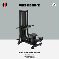 Machine à kickback pour fessiers en acier de sécurité, robuste et sélectionnable, avec siège de soutien indépendant pour les jambes, les bras et les hanches, pour usage commercial avec pile de poids haute