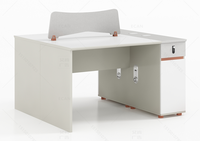 Bureau en mélamine personnel poste de travail 6 places bureau partagé moderne