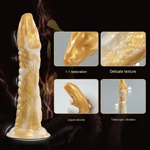 Dildo Alien Ekstra Besar 10 Kecepatan, Masturbator Wanita Silikon Realistis, Penis Palsu Elektrik dengan Remote Control, Sensasi Intens - Product Image 2