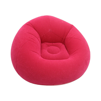 Nouveau Canapé Paresseux en Peluche Gonflable pour Salon, Bureau à Domicile, Fauteuil Dossier Doux Floqué