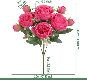 Vente en gros de roses artificielles décoratives en soie pour mariage, fleurs artificielles d'osmanthus au toucher réel - Product Image 4