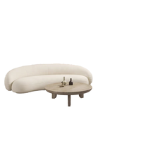 Ensemble de canapé nordique meubles salon moderne canapé salon forme incurvée créatif agneau velours canapé hôtel Villa canapé simple chaise
