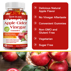 Complément alimentaire en gummies au vinaigre de <span class=keywords><strong>cidre</strong></span> de pomme biologique, 60 bonbons, marque privée, Keto ACV - Product Image 2