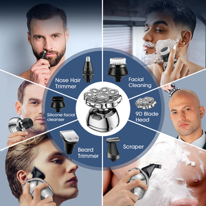 Lanumi LK-9810 Kit di Rasatura Impermeabile Ricaricabile per <span class=keywords><strong>Uomo</strong></span>, Rasoio Elettrico Rotante, Macchina per la Rasatura della <span class=keywords><strong>Barba</strong></span> - Product Image 2