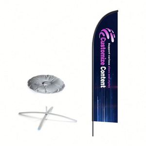 Bandera de Plumas de Poliéster Personalizada de 1.6*6.5 pies, Resistente al Agua, para Exteriores, Ideal para Publicidad en Playa y Actividades, Venta al Por Mayor - Product Image 2