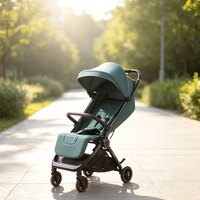 Poussette pliable automatique légère en alliage d'aluminium, style cabine, capacité de charge de 20 kg, pour les enfants de 0 à 3 ans