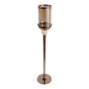 Contemporary Glass Floor Hurricane Candle Holder For Pillar Candles And Table Centerpieces - Product Image 3