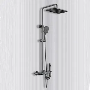 Cold and Hot Llaves Para Regaderas in Bouw Kraan 2023 Square Temorature Set Shower Smart Wall Mounted Bathroom Shower Set