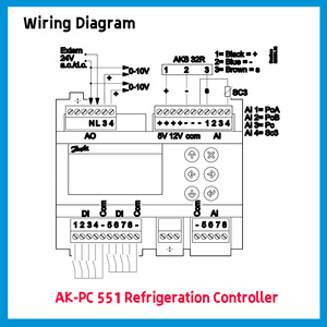 คอนโทรลเลอร์แท้รุ่น AK-PC 551 080G0281 สำหรับควบคุมความเย็นของคอมเพรสเซอร์และคอนเดนเซอร์ ควบคุมความจุได้ - Product Image 4