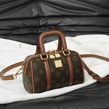 <span class=keywords><strong>Sac</strong></span> Boston texturé personnalisé en usine, grande capacité, <span class=keywords><strong>sac</strong></span> à bandoulière rétro pour femme, motif géométrique tendance, fermeture éclair été/hiver - Product Image 2