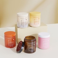 Couleur transparente givrée personnalisée 150ml 250ml Complément alimentaire Pot de bouteille de médecine en verre vide pour pilules et capsules
