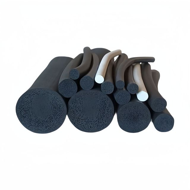 EPDM Ethylene Propylene Diene Monomer Rubber Seal Strip Solid Foam Black O-Ring Bar Electromechanical Cabinet Soundproofing