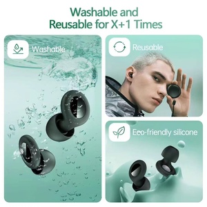 <span class=keywords><strong>Tapones</strong></span> de Silicona para los Oídos con Logotipo Personalizado, Cancelación de Ruido de 17dB, Reutilizables, Impermeables y Suaves - Product Image 1