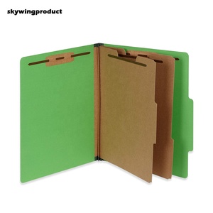 Heavy Duty Green Office File Organizer 2 <strong>Dividers</strong> Pressboard Letter 2 File <strong>Folder</strong> 3.5 Inch Expansion for Teacher Medical Paper - Product Image 1