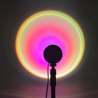 Lampe projecteur de coucher de soleil arc-en-ciel coloré pour la décoration de la maison, salon, chambre à coucher, ambiance LED, lumière de coucher de soleil