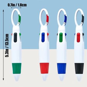 4-in-1 Multi-color Shuttle <b>Pen</b> With Carabiner Clip Promotional Giveaway <b>Pen</b> for Kids Birthday Party Favors School Rewards - Product Image 2