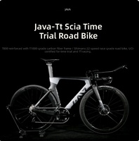 Vélo de route de triathlon JAVA en fibre de carbone, vélo de route à frein à disque 22 vitesses avec jeu de roues en carbone |   Modèle JAVO SCIA