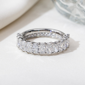 Anillo de compromiso Messi Jewelry MSR-2170 de platino con diamante cultivado en laboratorio - Product Image 1
