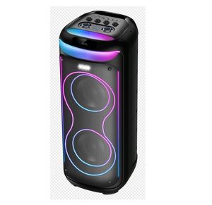 רמקול קריוקי נייד 100W RGB LED 10 אינץ' אלחוטי עם מיקרופון FM, עמיד במים IPX4, מיקרופון מובנה, שלט רחוק, בומבוקס - Product Image 4
