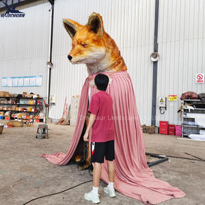 Estatua de Zorro Artificial Gigante en <span class=keywords><strong>3D</strong></span>, Modelo de Animal Animatrónico de Tamaño Real con Sonido y Movimiento para Parques Temáticos - Product Image 4