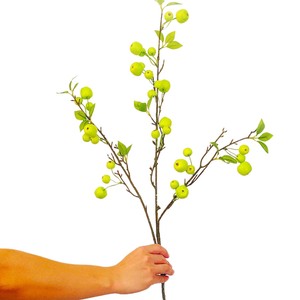 Lebensechter Seidenapfelzweig mit 33 Früchten 100cm für Fotografie-Requisiten Heim-Vase Hochzeits- & Weihnachts-Blumendekoration - Product Image 6