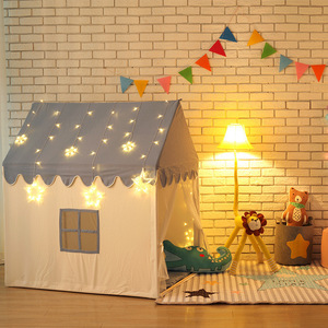 Toy House For Children Indoor Play Tent With <b>Lights</b> Princess Castle Cottage 2 To 4 Years Unisex Cloth Material Requires Setup - Product Image 2