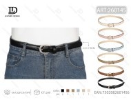 Cinturón de mujer con hebilla de diamantes de 2.5 cm y 110 cm, hebilla de cinturón informal chapada en aleación - Product Image 1