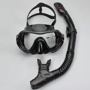水中シュノーケリング機器ダイビングセット強化ガラスダイブマスクとシュノーケルコンボ