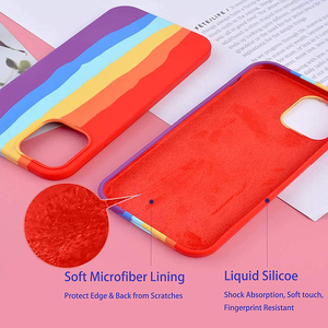 Coque de téléphone en silicone arc-en-ciel avec logo pour iPhone 11 Pro, <span class=keywords><strong>toutes</strong></span> les couleurs - Product Image 6