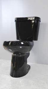Traditional Design <strong>Black</strong> Ceramic WC S-Trap <strong>Toilet</strong> Set Dual-Flush Elongated Bowl Two-Piece for Hotel Bathroom Use - Product Image 6