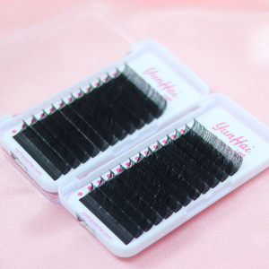 Yunhai Cachemire Lash Extension Plateaux De Marque Privée Volume Russe Extensions De Cils <span class=keywords><strong>Velours</strong></span> De Soie <span class=keywords><strong>Velours</strong></span> Foncé Extensions De Cils - Product Image 6