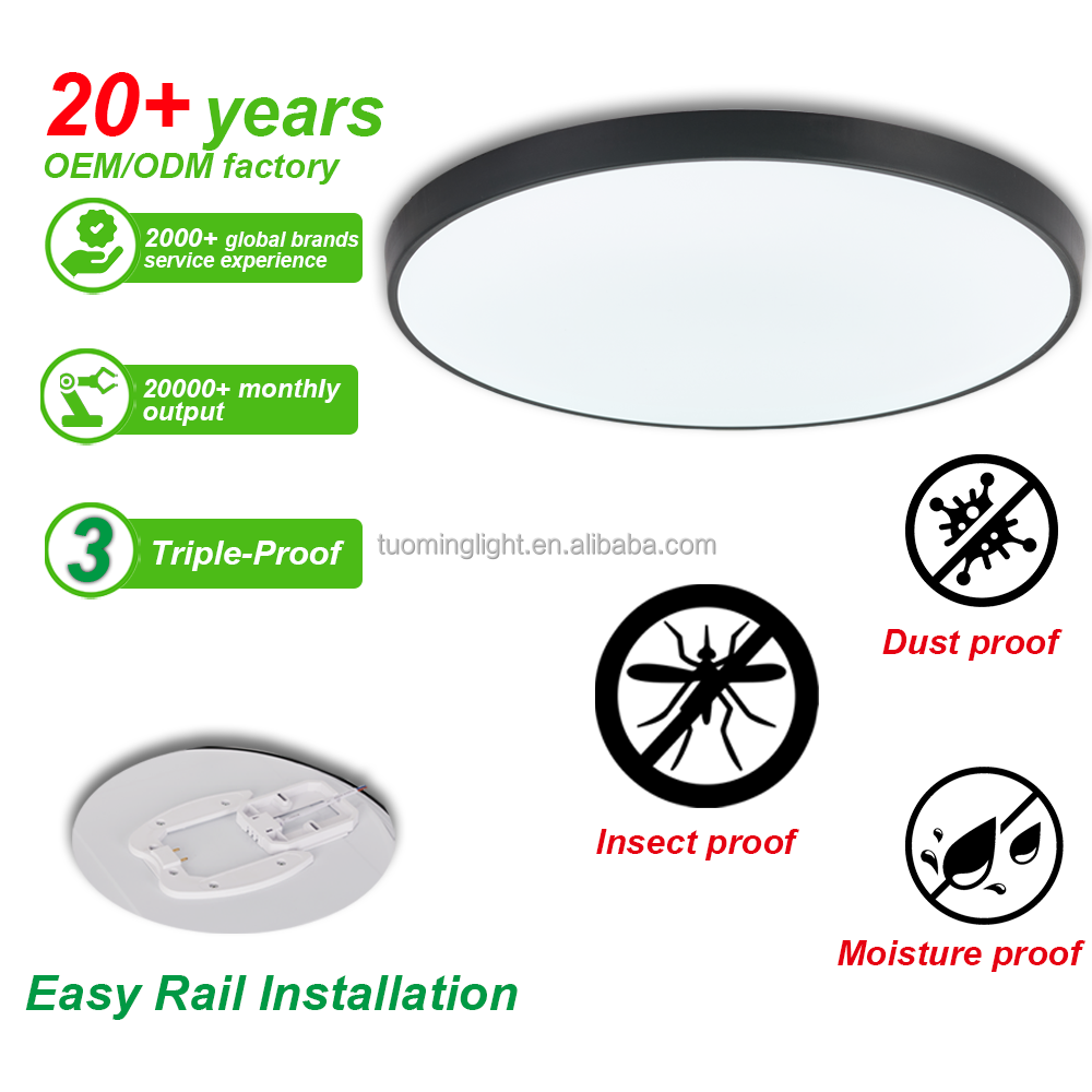Dustproof, Moistureproof, and Insect-proof Ceiling Light Hotel Bedroom Contemporary Ceiling Light Led Ceiling Lamp Indoor