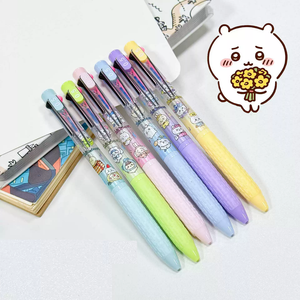 Stylo tricolore facile à écrire en gros avec <span class=keywords><strong>extraction</strong></span> de noyau à une touche Stylo spécial dessin animé mignon pour que les étudiants marquent des points clés - Product Image 4