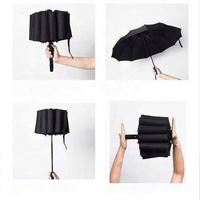 Parapluie Automatique Anti-UV 3 Plis en Pongee Noir Entièrement Automatique à Ouverture Automatique pour Fournisseur