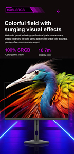 Màn hình chơi game cong IPS QHD 27 inch, 100% sRGB, 180Hz, ánh sáng xanh thấp, tỷ lệ khung hình 16:9, chân đế cố định, cổng DP, dành cho máy tính để bàn - Product Image 5